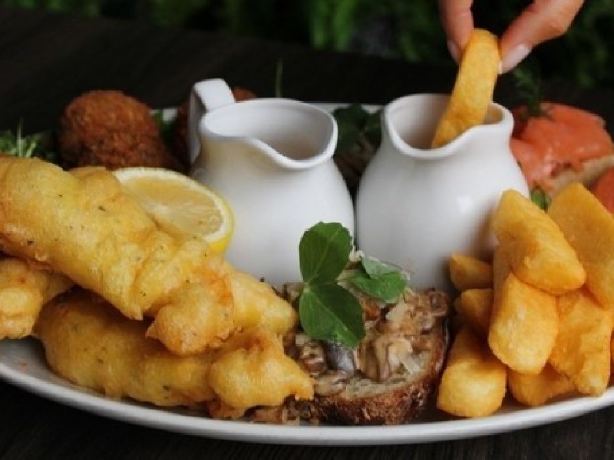 a plate of food on a table